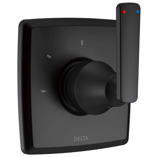 Delta Faucet Ashlyn 3-Setting Shower Handle Diverter Trim Kit, Diverter Valve Trim Kit Black, 3 Way Shower Diverter, Delta Diverter Trim, Matte Black T11864-BL (Valve Not Included)