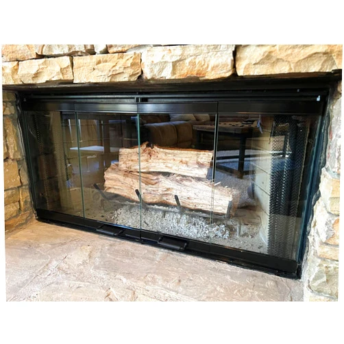 Burgess Manufacturing Corporation VERSAINSECT Door Set for Heatilator Fireplace Model# E42, E-42I, EC42, EC-42I, EL42 (Black Finish)