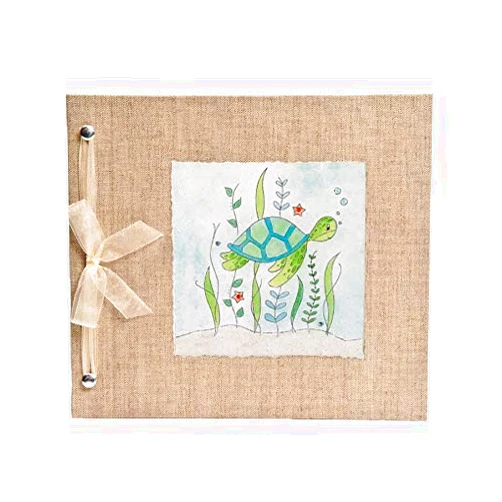 Hugs and Kisses XO Beautiful Baby Memory Book Keepsake, Hugs and Kisses XO, Baby Unisex, Sea Turtle, Baby Journal and Photo Album