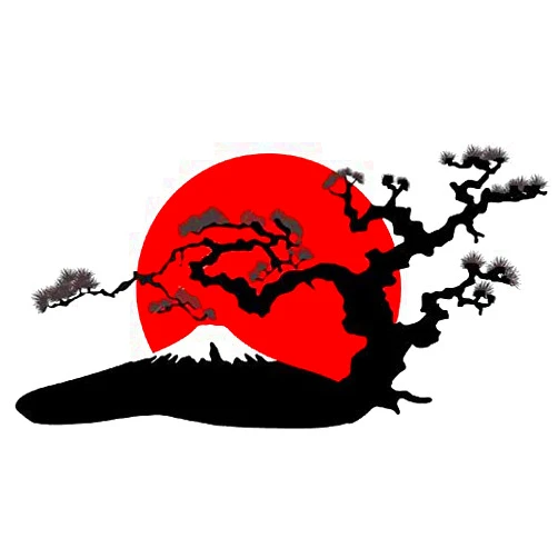 NGK Trading Japanese Bonsai Tree Vinyl Decal Bumper Sticker Wall Laptop Window Sticker 5