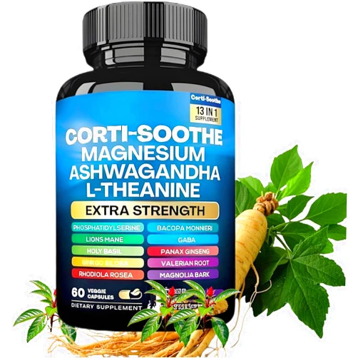 Generic Corti Soothe-Super Calming Support for Mood & Sleep-200mg L-Theanine 150mg Ashwagandha 150mg Phosphatidylserine