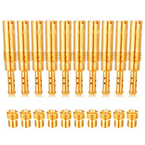 Mudder 20 Pieces Carburetor Main Jet Kit, Include 10 Pieces Carburetor Main Jet and 10 Pieces Slow Jet for PWK Keihin OKO CVK PWM Type