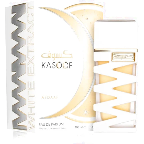 Lattafa Asdaaf Kasoof White Extract Eau de Parfum 100 ml | Long Lasting Unisex Oriental & Floral Fragrance | Arabic Luxury Scent for Men & Women