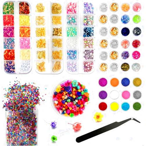 CellLuck Resin Jewelry Making Kit for Beginners,UV Resin Decoration Accessories with Resin Glitter, Foil Flakes, Dried Flowers for DIY Crafts