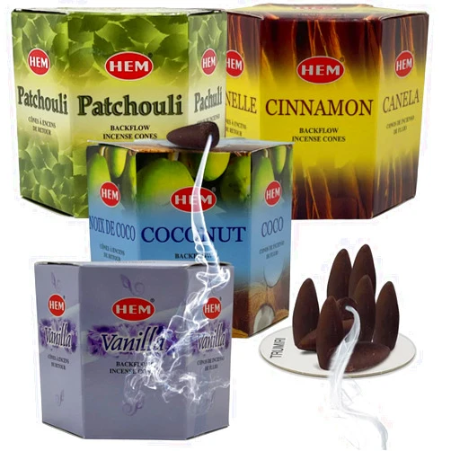 TRUMIRI Variety Pack Backflow Incense Cones for Smoke Fountain Haze Falls Waterfall Aromatic and Mat Bundle #5