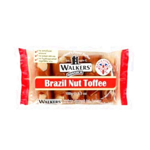 Walkers' Nonsuch Walkers Brazil Nut Toffee Slab x 3 100g bars