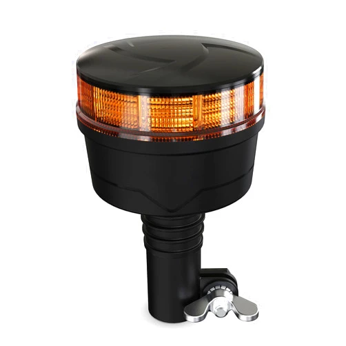 Agrieyes Amber Beacon Light 3.6Inch, Flashing Safety Warning Lights Pole Mount, LED Emergency Strobe Lights for Vehicles, Construction Caution Hazard Lights for Truck Tractor Golf Carts Snow Plow