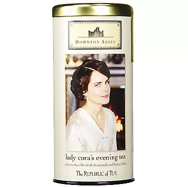 The Republic of Tea Downton Abbey Lady Cora's Evening Herbal Tea, 36 Tea Bags, Gourmet Chamomile Tea Lady Cora's Evening Tea 36 Count (Pack of 1)