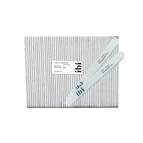 IBI 80 Premium Zebra Cushion File | Grit 80/80 | Washable & Sanitizable (50PCS)