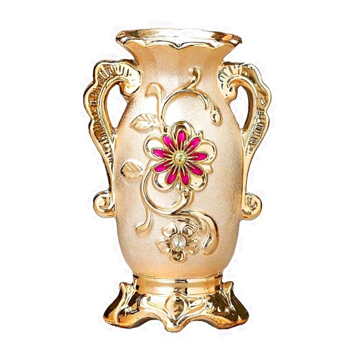 ZJIAQ-TEABOX Elegant Ceramic Small Flower Vases, Decorative Mini Vase Floral Vase for Centerpieces Table, Chinese Vase for Indoor Home Decor, Living Room, Office Table 7.87in x 4.7in(B)