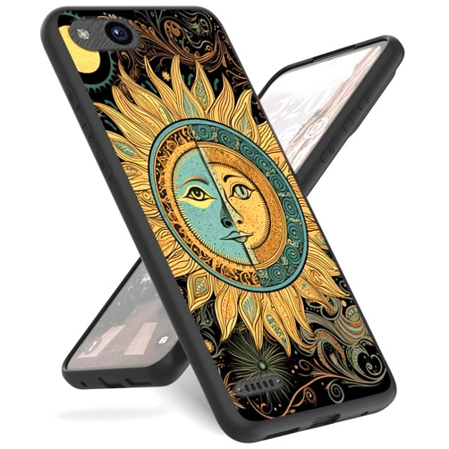 Mxfdegf Case for ZTE Tempo X (N9137), for Blade Vantage (ZTE Z839) Phone Case,Slim Anti-Scratch Shockproof Durable Black Silicone Protective Cover Case for ZTE Tempo X,Suns Floral