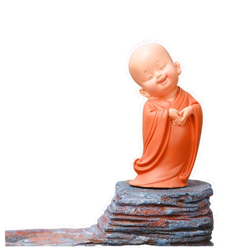 DnYu Little monk living room resin decoration, TV cabinet, home and office supplies, coffee table decoration gifts