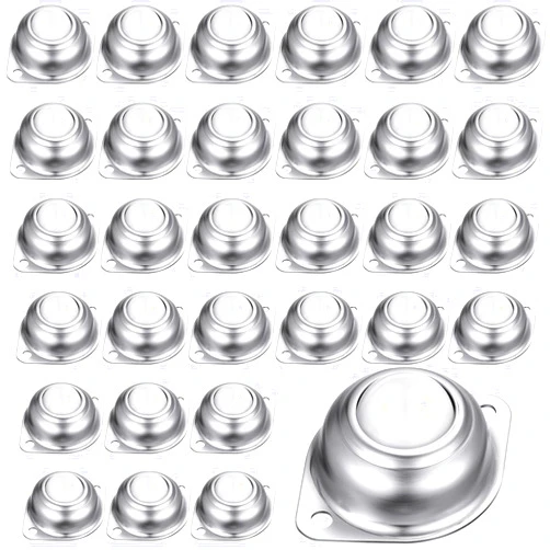 Gisafai 30 pcs 1 Inch Roller Ball Transfer Bearing Nylon Round Ball Transfer Unit Universal Ball Casters for Conveyor Roller Stand Transmission System Furniture