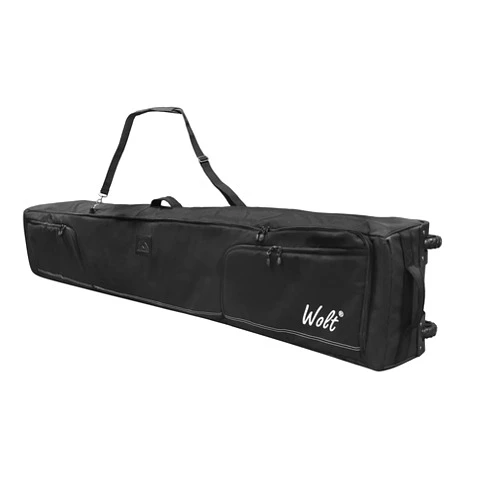 WOLT Rolling Ski Bag - Padded Snowboard Bag Carrier with Wheels for Air Travel, fit to Double Pairs of Skis up to 175 or 190 cm