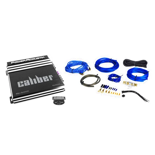 Power Acoustik RE1-1500D 1500 Watt Mono Amplifier Car Audio Amp+Wire Kit