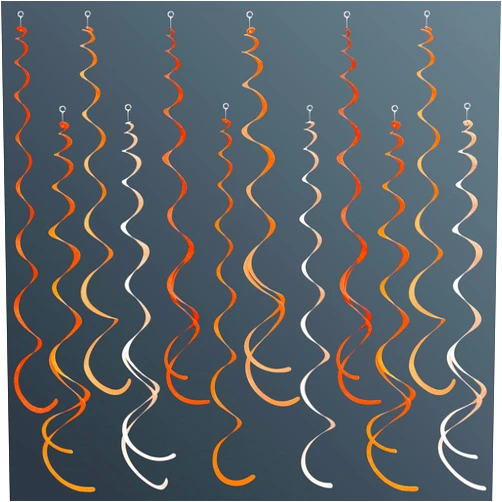 Pinkblume 36Pcs Orange Hanging Swirl Decorations Ombre Orange Felt Swirl Streamer Spiral Ceiling Garland for Fall Autumn Harvest Thanksgiving Birthday Wedding Baby Shower Bachelorette Party Supplies