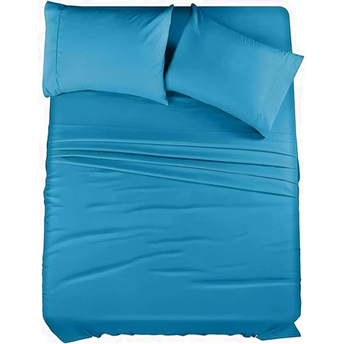 Generic Experience Blissful Sleep: Dive Into Luxury with Our 500 Thread Count Organic Cotton Bedsheet 15-18 Inches (Coral, Queen (U.S. Standard))
