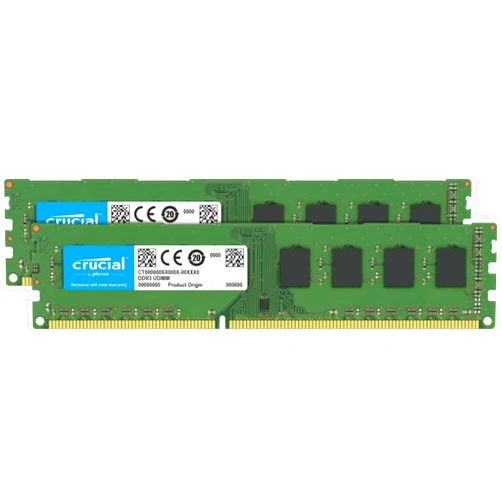 Micron Crucial RAM 16GB Kit (2x8GB) DDR3 1600 MHz CL11 Desktop Memory CT2K102464BD160B
