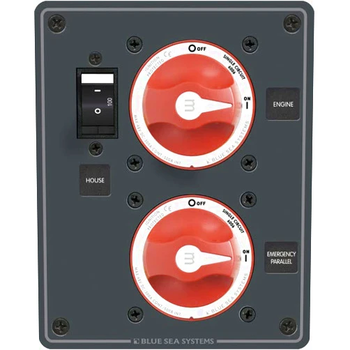 Blue Sea Systems Blue Sea - 8080-BSS Panel DC BatteryMng 2M Dual Bat (1EA)