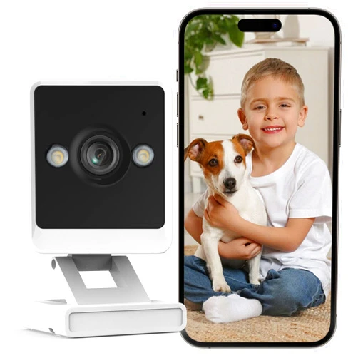 Vebiliki 2K Home Security Camera with Clear Night Vision & 2 LED Lights | Indoor WiFi Camera for Elderly, Babies, and Pets | Features Cloud & SD Card Storage | Supports 2.4G WiFi Only