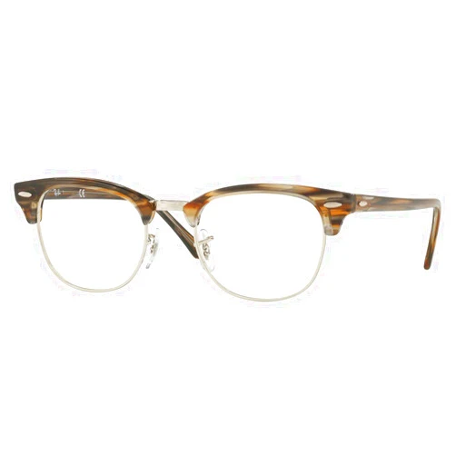Ray-Ban Clubmaster RX5154-5749 Eyeglasses Brown/Grey Stripped 49mm