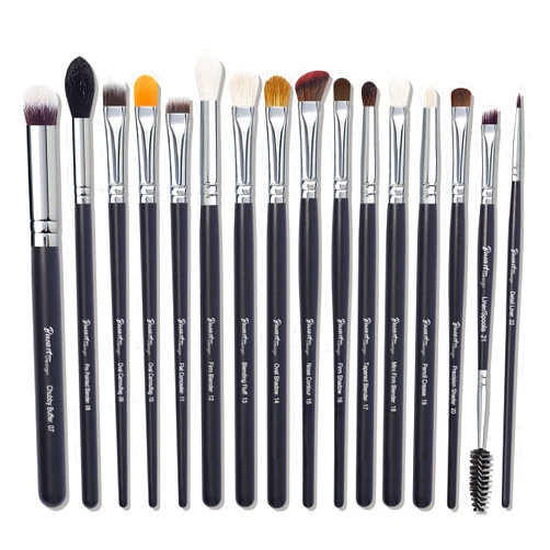 Bueart Design PRO GRADE Natural Hair Eyeshadow Makeup Brush Set,Professional 16Pcs Contour Concealer EyeShadow Eyeliner Brush with Premium Quality for Flawless Eye Makeup Application