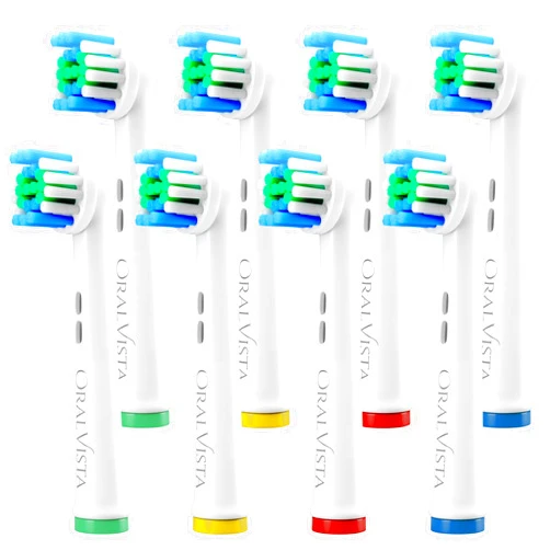 OralVista Compatible with Braun Oral B Replacement Heads, 8 Pack Electric Toothbrush Heads Oral B Compatible - Brush Heads Replacement