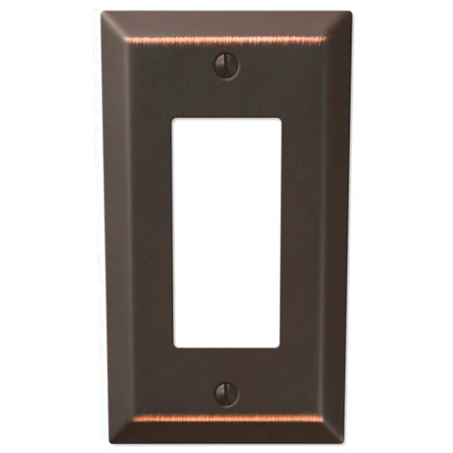 Amerelle 163RDB Century Wallplate, 1 Rocker, Steel, Aged Bronze, 1-Pack