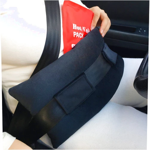 HapiPoppy Hysterectomy Pillow Abdominal Post Surgery Pillows with Pocket Comfort for Ice Heat Packs Tummy Tuck Belly Incision Recovery Seatbelt Gifts Women Patients (Black)