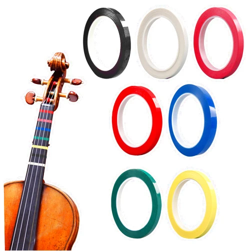 Heyiminy 7 Rolls Violin Finger Tape,Violin Tape Fingerboard, Violin Finger Guide Stickers,216ft Cello Fingering Tape for Beginners Fretboard Note Positions Musical Instrument Guide Accessories,2mm Wide
