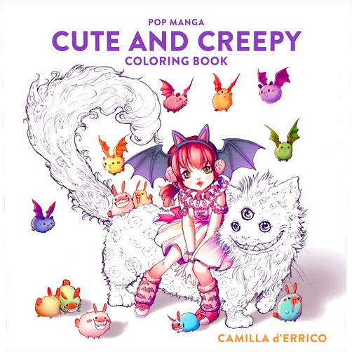 Camilla d'Errico Pop Manga Cute and Creepy Coloring Book