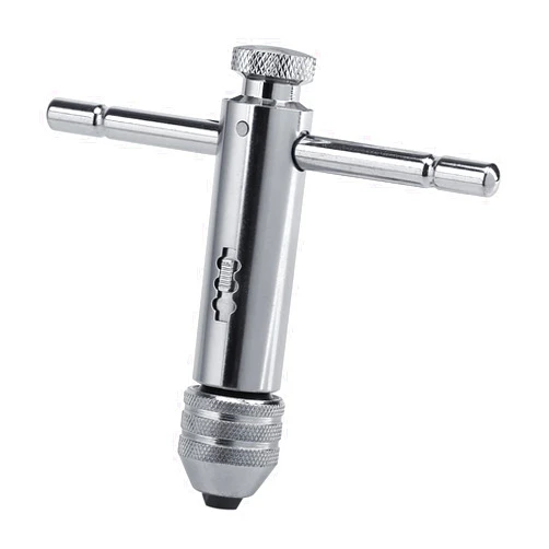 TOPINCN T Bar Handle Ratchet Tap Wrench T Handle, M3-M8 and M5-, Alloy Steel, Ratcheting Ratchet Action, Ideal for Confined Spaces (M5- short)