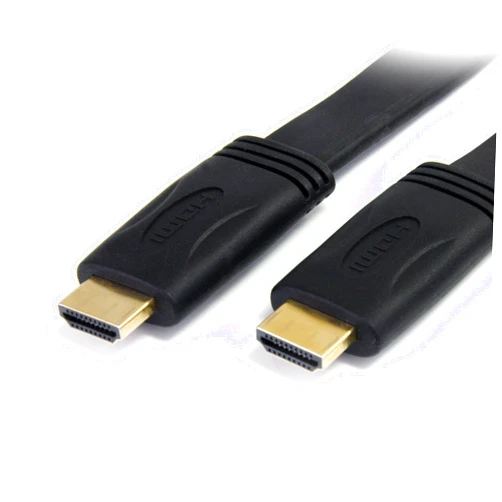 StarTech.com 25 ft Flat High Speed HDMI Cable with Ethernet - Ultra HD 4k x 2k HDMI Cable - HDMI to HDMI M/M - Flat HDMI Cable (HDMIMM25FL) , Black