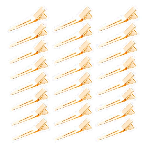 Bantoye 50 Pcs Alligator Curl Clips, Bantoye 1.8 Inch Single Prong Clips Hair Accessories for Hair Styling, Coloring, Gold
