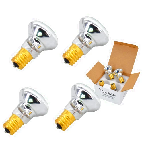 Haraqi 4 Pack Replacement Bulbs for Lava Lamps,Glitter Lamps,R39 E17 25 Watt Reflector Bulbs, Appliance Lamp Bulbs