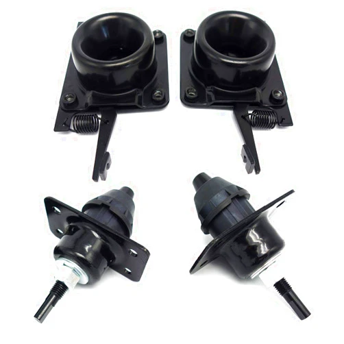 Koxuyim Hood Release SET (4 PCS) Upper & Lower Latches, Fit for Volvo Truck VN VNL(#20498998) (#20565619) (#8074938) Black