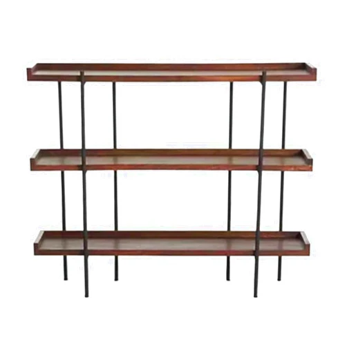 KIRANDY Solid Wood Bookshelf Display Rack, Floor-to-Ceiling Simple Living Room Rack, Retro Partition Multi-Layer Bookcase Shelf (Color : L80-W30-H100cm 3layer)