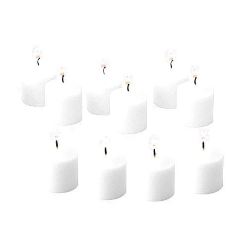 D'light Online 10 Hour Burn Time Unscented White Votive Candles - for Birthdays, Baby Shower, Home Decoration and Weddings (White, Set of 72)