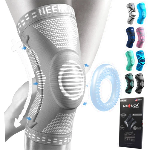 NEENCA Professional Knee Brace for Women/Men, Knee Support with Patella Pad & Side Stabilizers, Compression Knee Sleeve for Knee Joint Pain, Meniscus Tear, ACL, PCL, Runner, Workout - FSA/HSA Approved