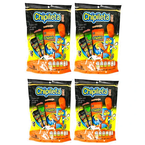 Chipileta Mix Lollipop and hot candy powder Pack of 4