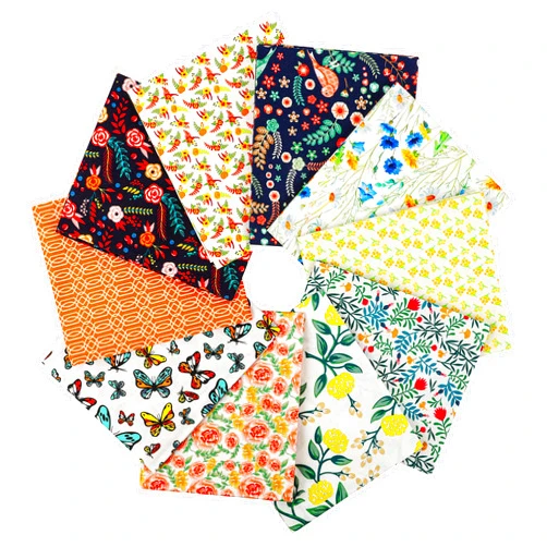 Craftido -25 Options- 100% Cotton Quilting Fabric Bundles 10pcs Fat Quarters 18”x21”-Medium Weight 5.2 oz- for Quilting, Sewing Project, Patchwork, DIY Crafts – Secret Garden