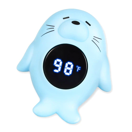 CHAMIUU Baby Bath Thermometer & Room Thermometer for Infants - Bath Tub Water Temperature Thermometer with Safety Temp Warning - Otter Floating Bath Toy for Girls Boys Newborn Kids