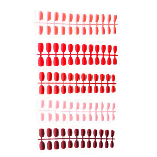 Lurrose 120pcs Matte Acrylic Ballerina Coffin False Colorful Full Cover Medium Matte False Gel Nails Art Tips for Women Friends Ladies