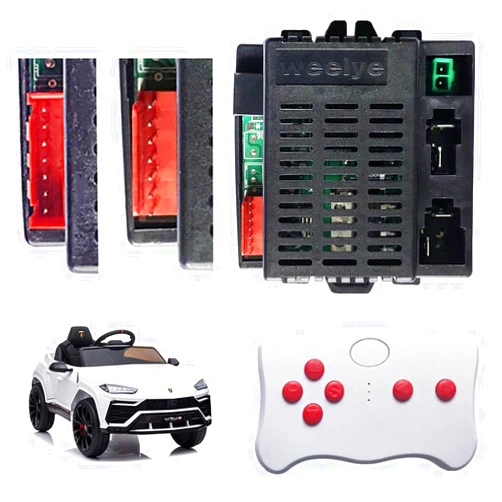 JRRXM 12 Volt Weelye RX18,RX43,RX23 CE 2.4G Bluetooth Receiver Control Box Conversion Kit for Power Wheels Ride on Car,Wellye Remote Speed Controller Kit Transmitter Circuit Board for Kids Replacement Parts