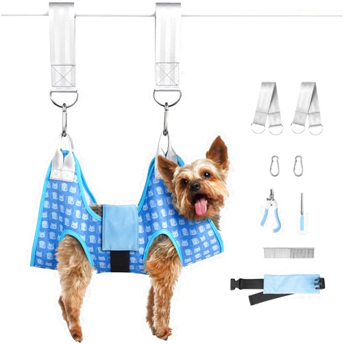 DoggyDobby Dog Grooming Hammock Harness, Pet Grooming Hammock for Cats & Dogs, Dog Sling for Nail Clipping/Trimming