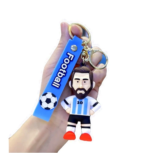 Generic Soccer World Cup, Jersey Keychain, Football Key Ring, Creative Fashion, Messi Sports Player, Pendant Key Chain, Medium, White