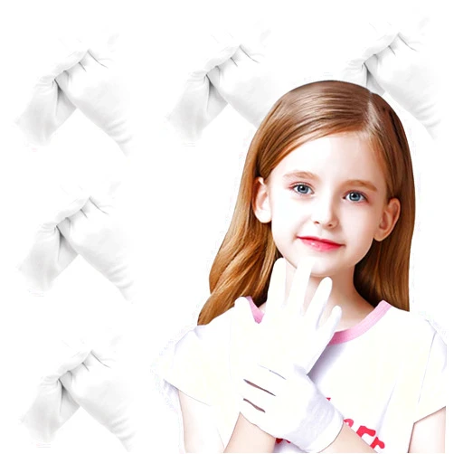 NJDGF 24Pcs White Cotton Gloves for Dry Hands Kids Eczema Gloves Overnight Moisturizing Gloves for Women Cosmetic