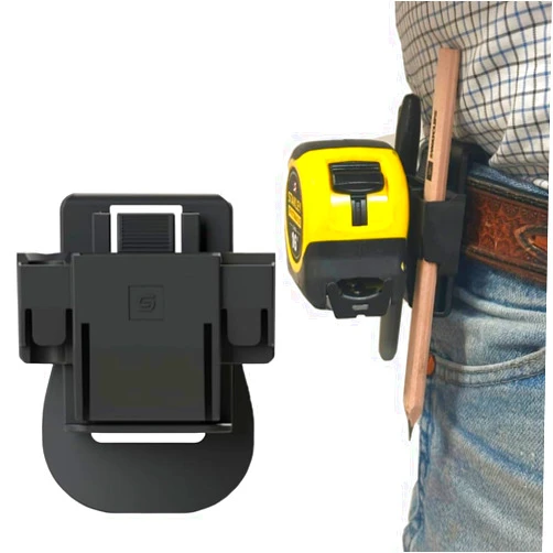 SwatClips Tape Measure Holder Clip & Tool Holder – Tool Belt Clip Multi-Purpose for Cordless Drill, Impact, Nailer, Tape Measure, or Any Tools with Hanger Clips