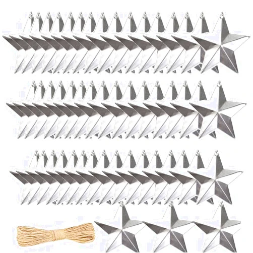 Vibnumom Mini Metal Barn Stars for Crafts 2.36