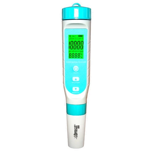 Divolight 7 in 1 Water Quality Tester Pen Meter for Pools, Drinking Water Aquariums hydroponic Cooking Tester Measure Water by 7 parameters: PH/TDS/EC/ORP/S.G/Water Salinity/Temp